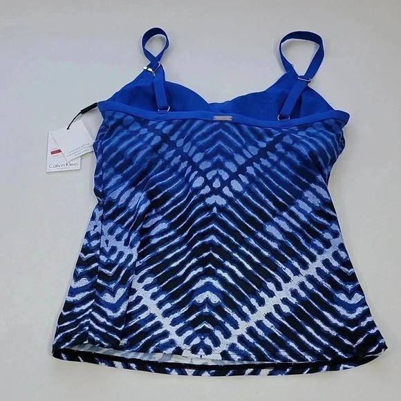 Calvin Klein Women's Celestial Ombre Tie-Dyed Tankini Top - Picture 5 of 5